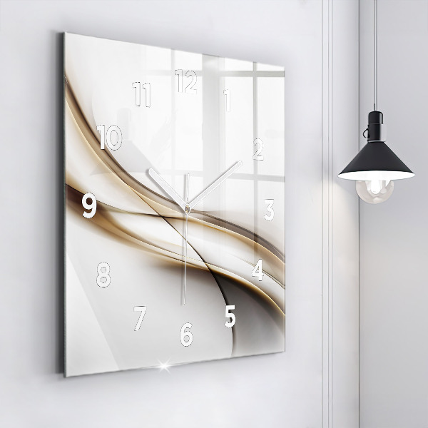 Square wall clock Abstract lines