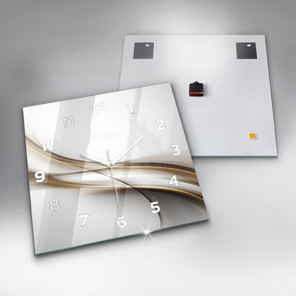 Square wall clock Abstract lines