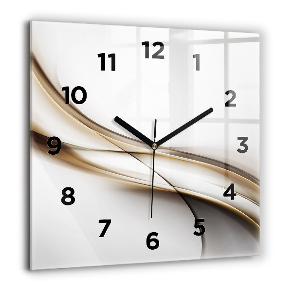 Square wall clock Abstract lines