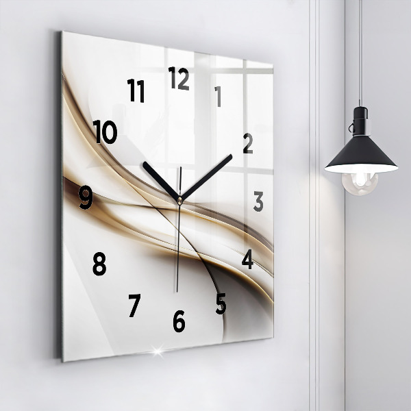 Square wall clock Abstract lines