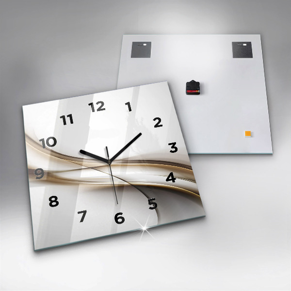 Square wall clock Abstract lines