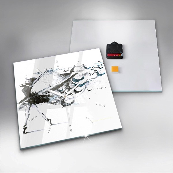 Square wall clock Woman dancing ballet