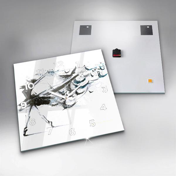 Square wall clock Woman dancing ballet