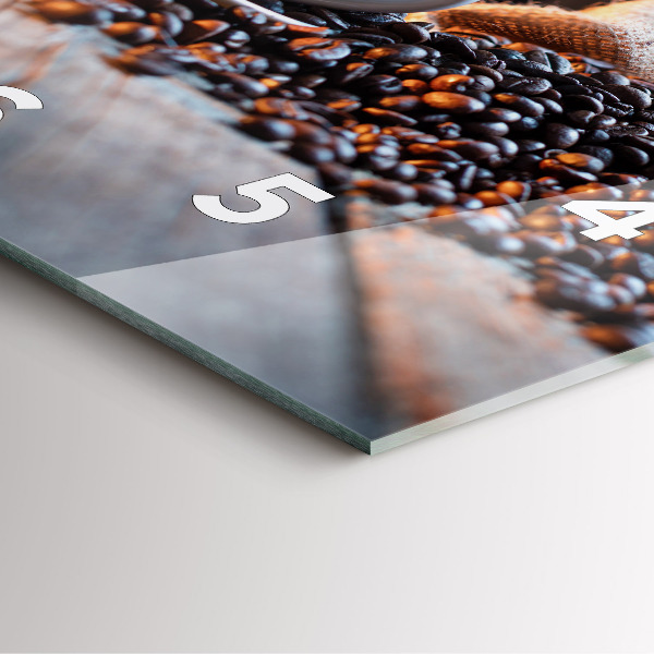 Square wall clock A cup of coffee