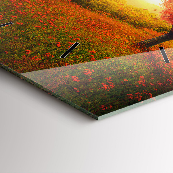 Square wall clock Love Heart Tree