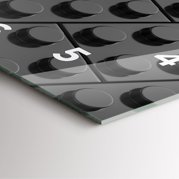 Square wall clock Toy blocks