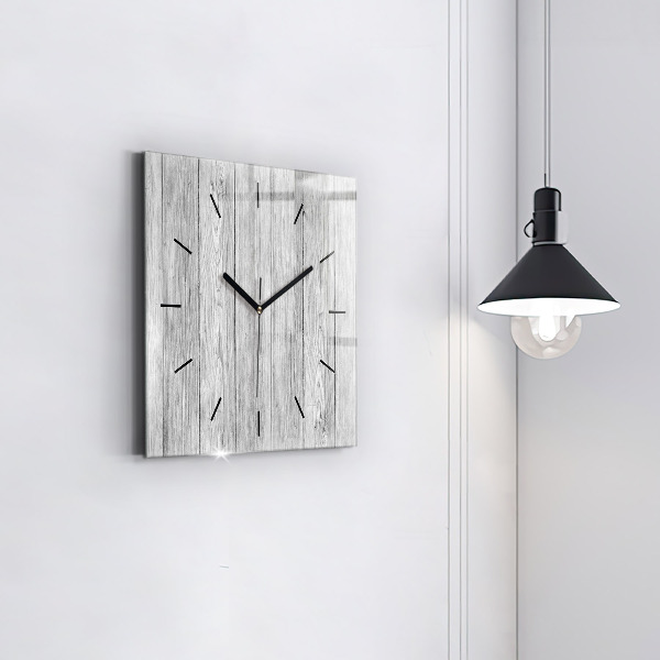 Square wall clock Wooden panels