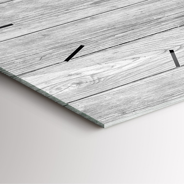 Square wall clock Wooden panels