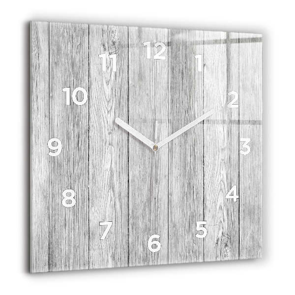 Square wall clock Wooden panels