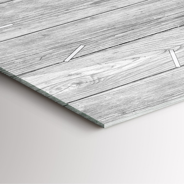 Square wall clock Wooden panels