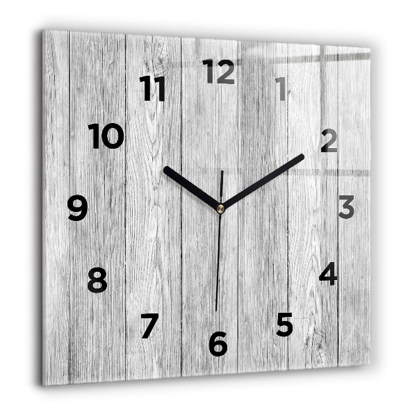 Square wall clock Wooden panels