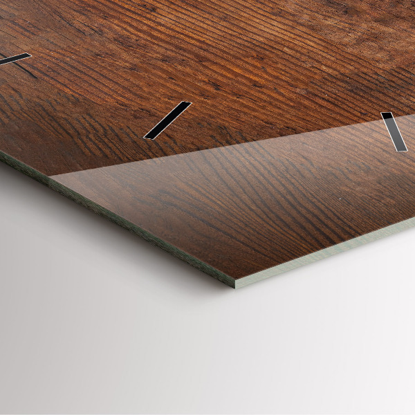 Square wall clock Old wood