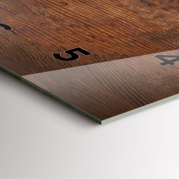 Square wall clock Old wood