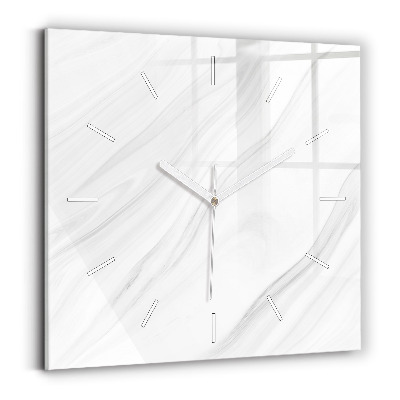 Square wall clock Decorative marble