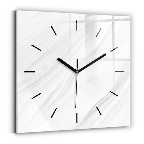 Square wall clock Decorative marble