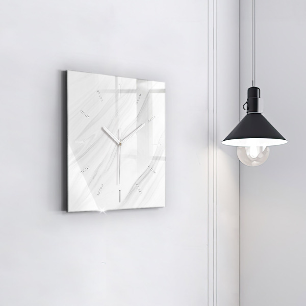 Square wall clock Decorative marble