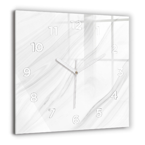 Square wall clock Decorative marble