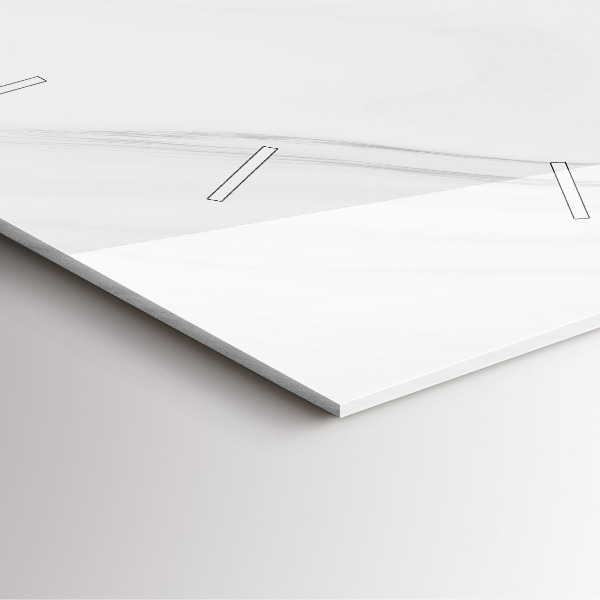 Square wall clock Decorative marble