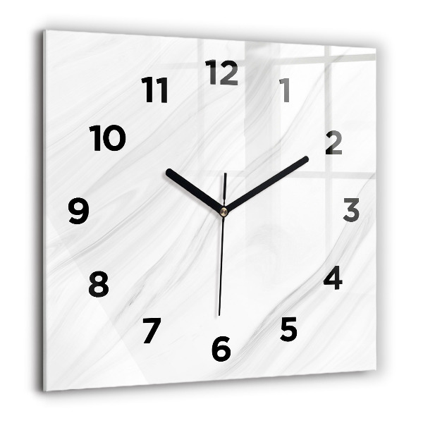 Square wall clock Decorative marble