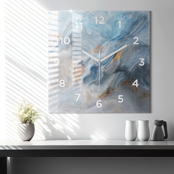 Square wall clock Marble pattern