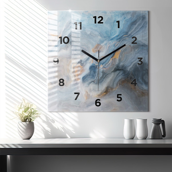 Square wall clock Marble pattern