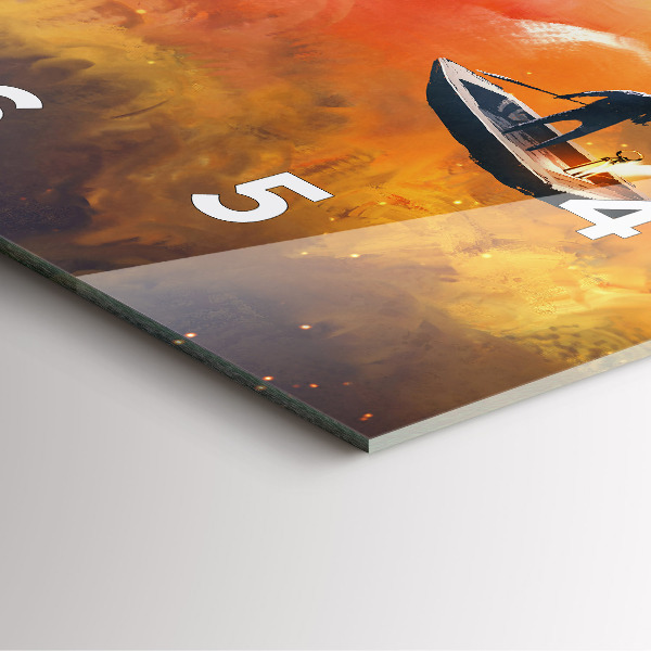 Square wall clock Abstract painting