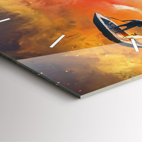 Square wall clock Abstract painting