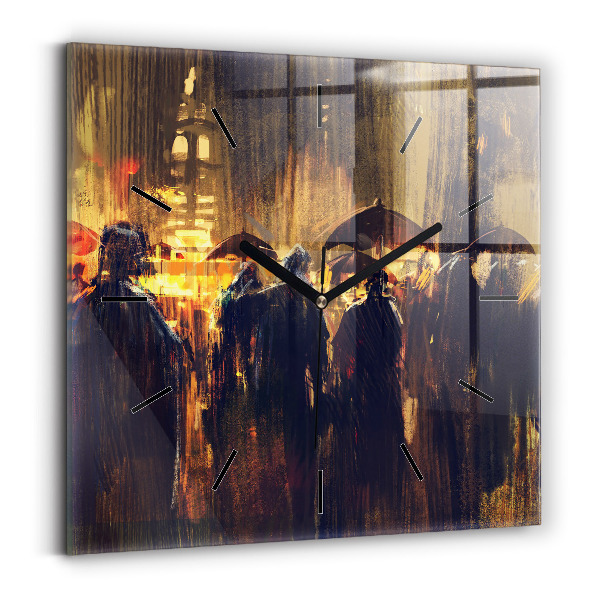 Square wall clock Impressionism in art Market Square