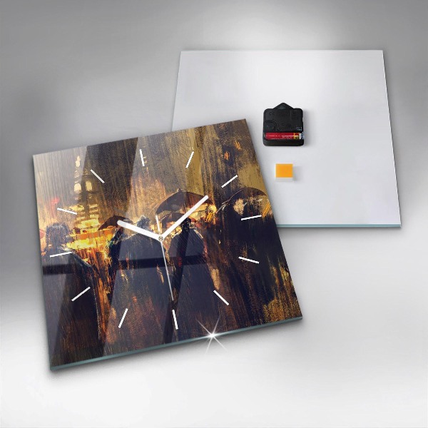 Square wall clock Impressionism in art Market Square