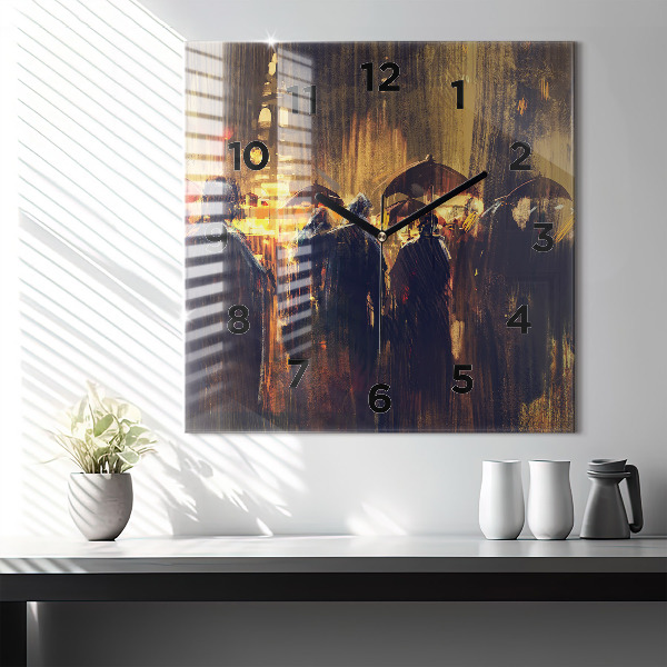 Square wall clock Impressionism in art Market Square