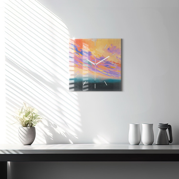 Square wall clock Platonic love