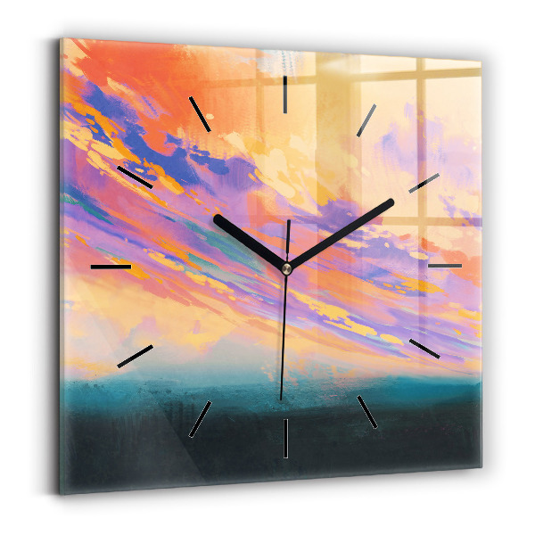 Square wall clock Platonic love