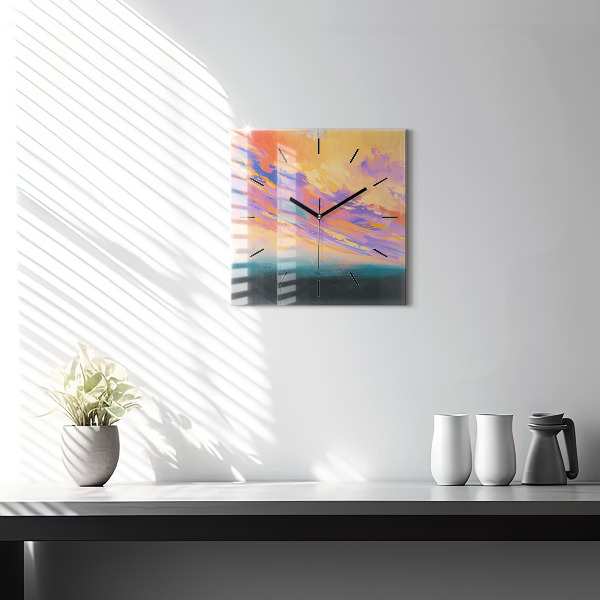 Square wall clock Platonic love