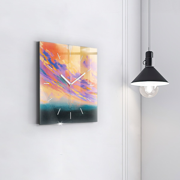 Square wall clock Platonic love