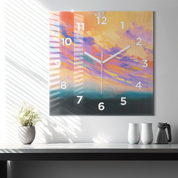 Square wall clock Platonic love