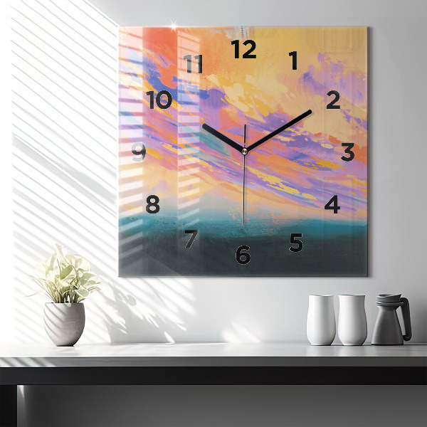Square wall clock Platonic love