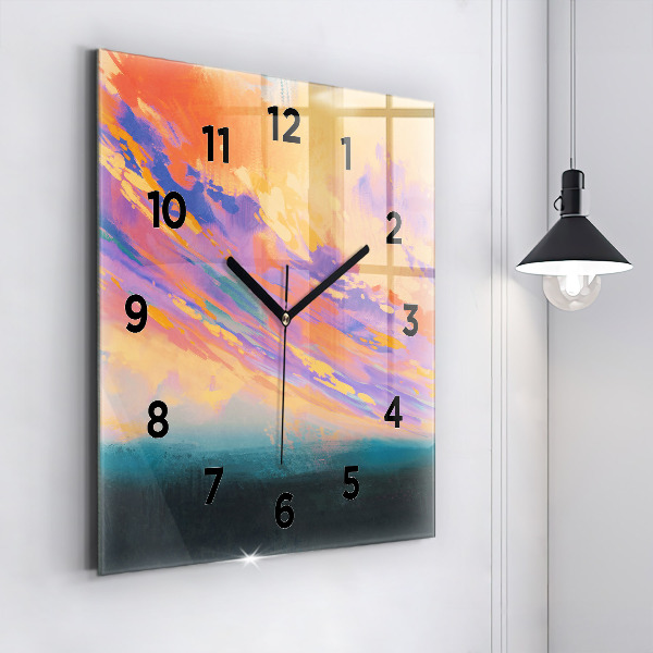 Square wall clock Platonic love