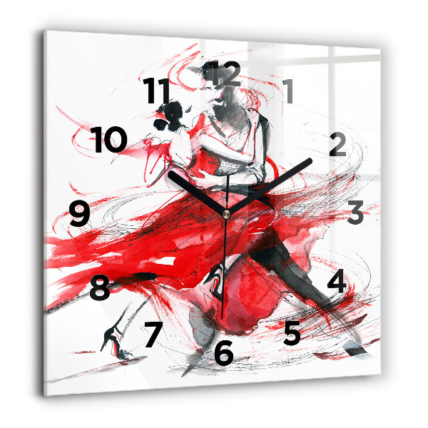 Square wall clock Dancing couple