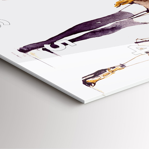 Square wall clock Woman and man