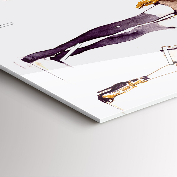 Square wall clock Woman and man