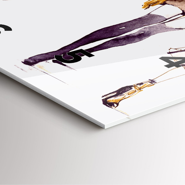 Square wall clock Woman and man