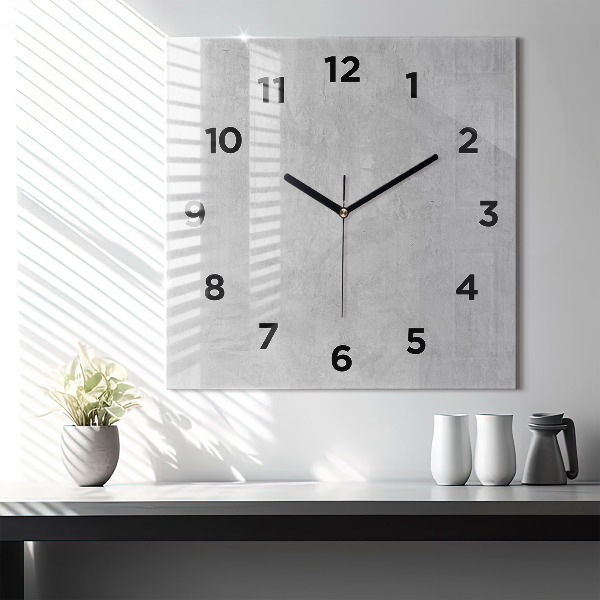 Square wall clock Stone wall