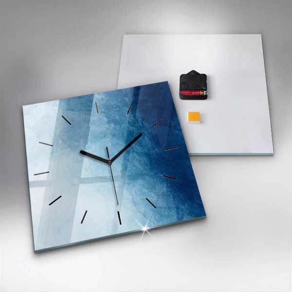 Square wall clock Abstraction water