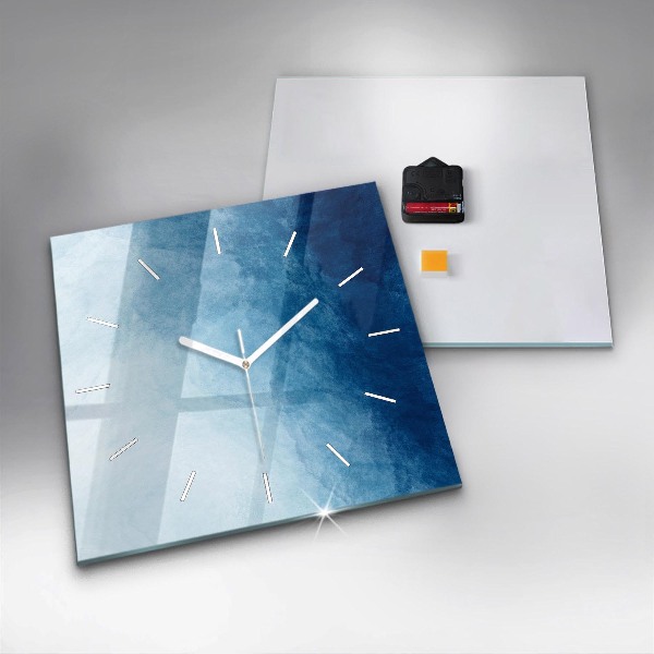 Square wall clock Abstraction water