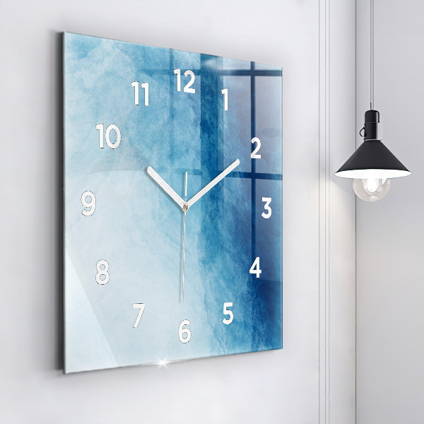 Square wall clock Abstraction water