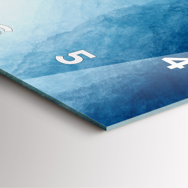 Square wall clock Abstraction water