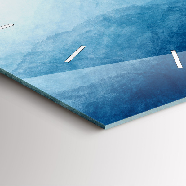 Square wall clock Abstraction water