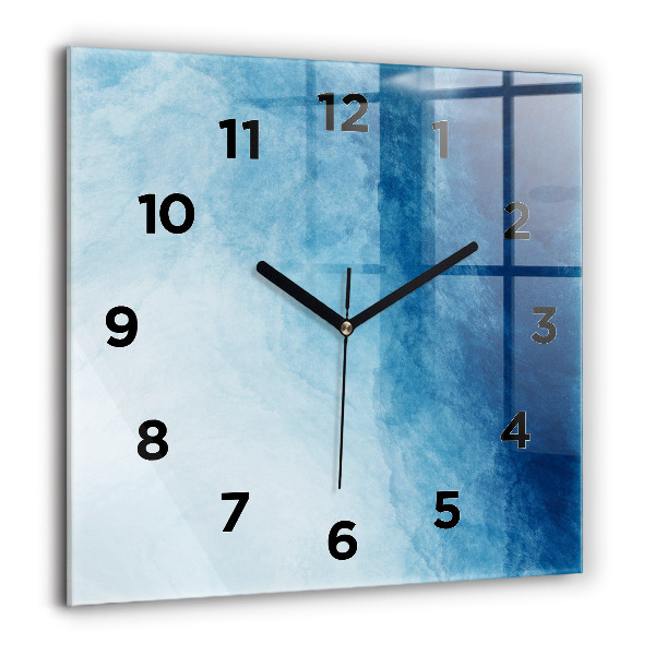 Square wall clock Abstraction water