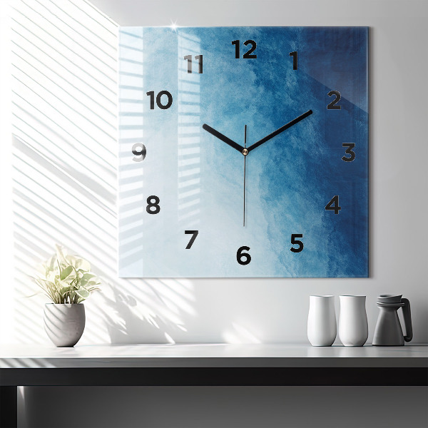 Square wall clock Abstraction water