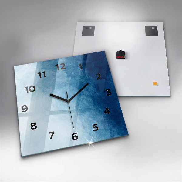 Square wall clock Abstraction water